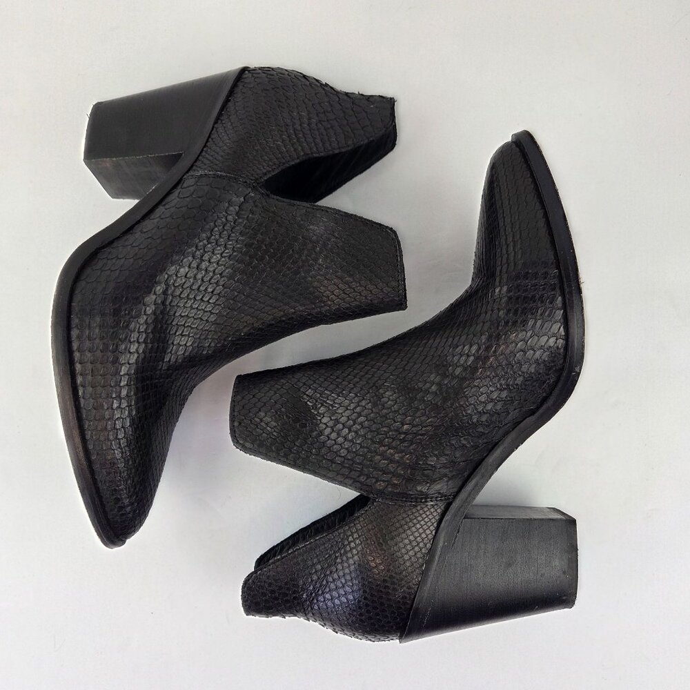 Lucchese Alma Exotic Black Python Vamp Leather An… - image 3